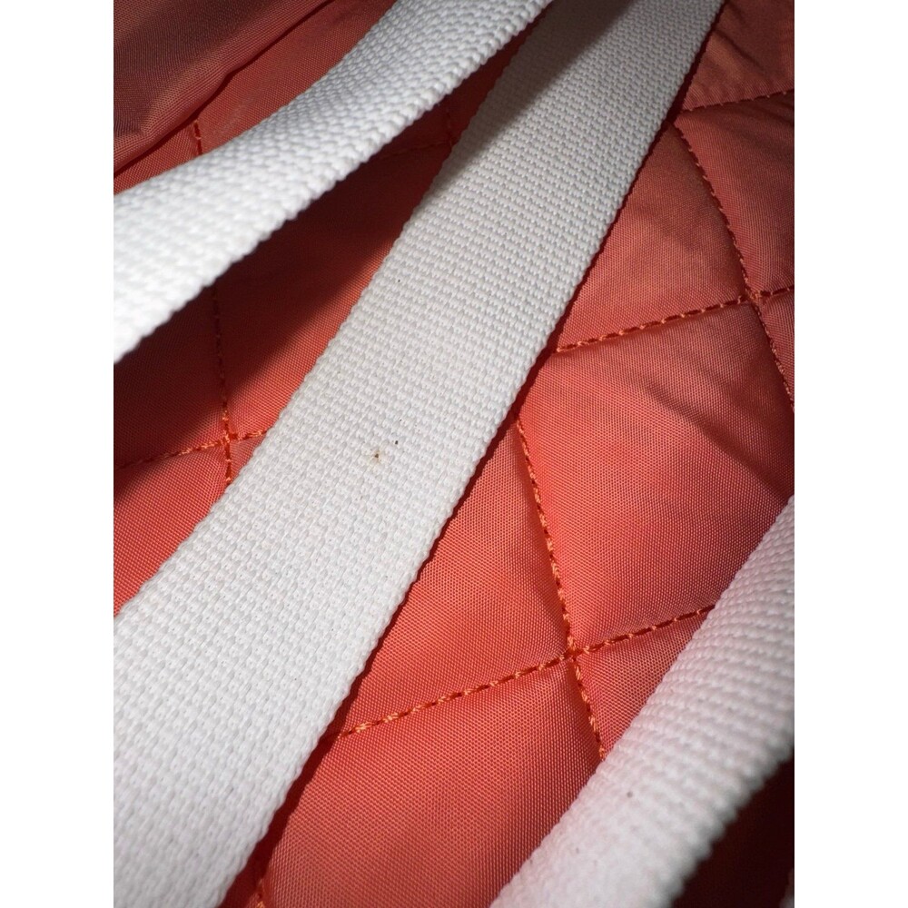 Adidas Mini backpack peach colored with white accents B36 - Picture 6 of 6